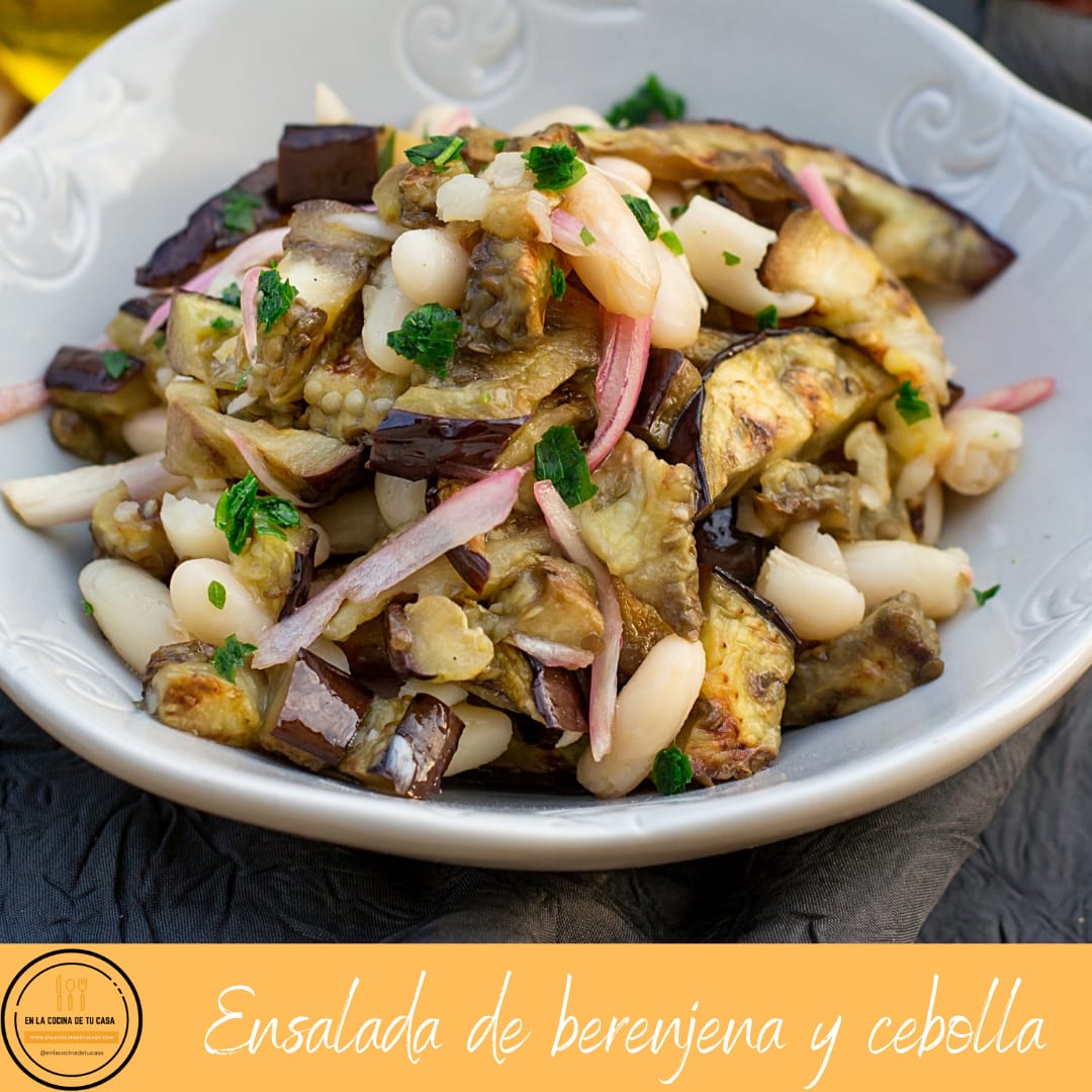 ensalada de berenjena y cebolla