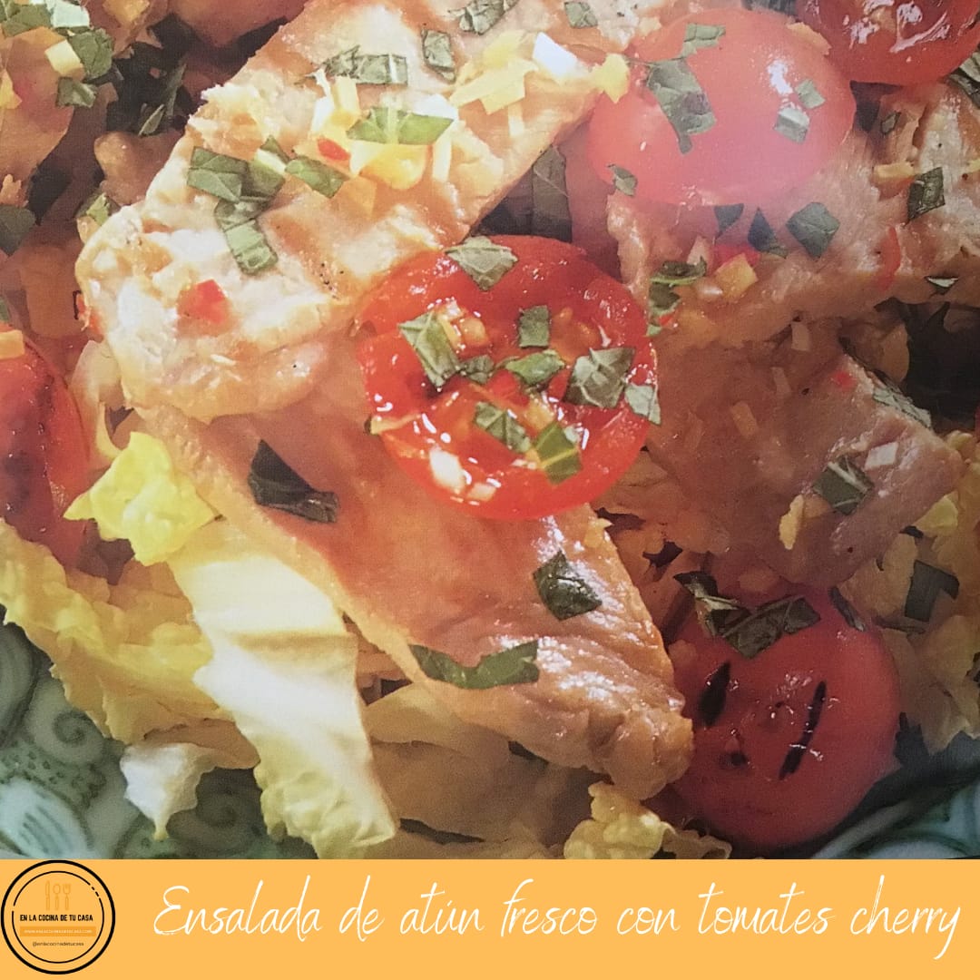 ensalada de atún fresco con tomate cherry