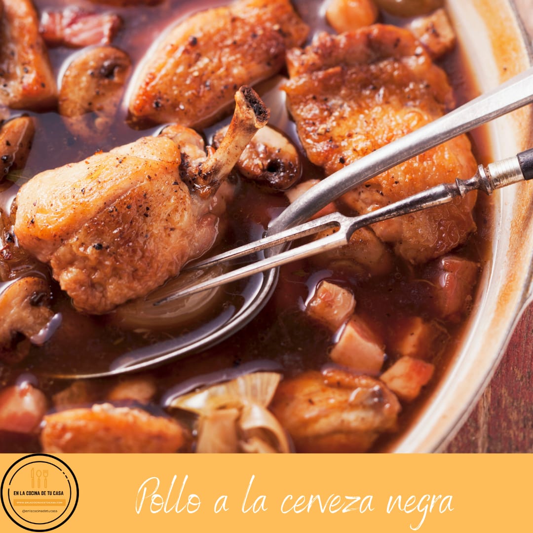 pollo a la cerveza negra