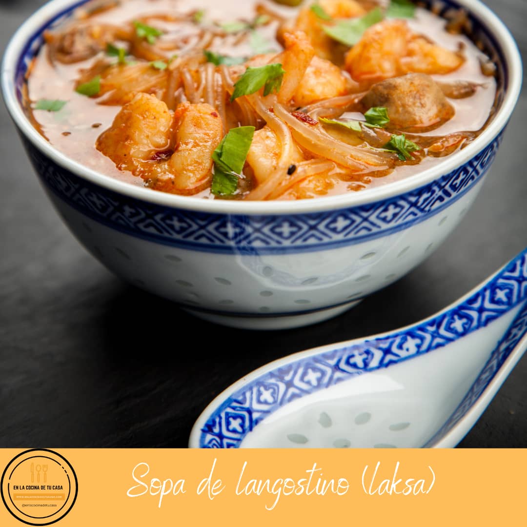 sopa de langostino laksa