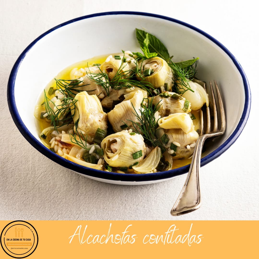 alcachofas confitadas