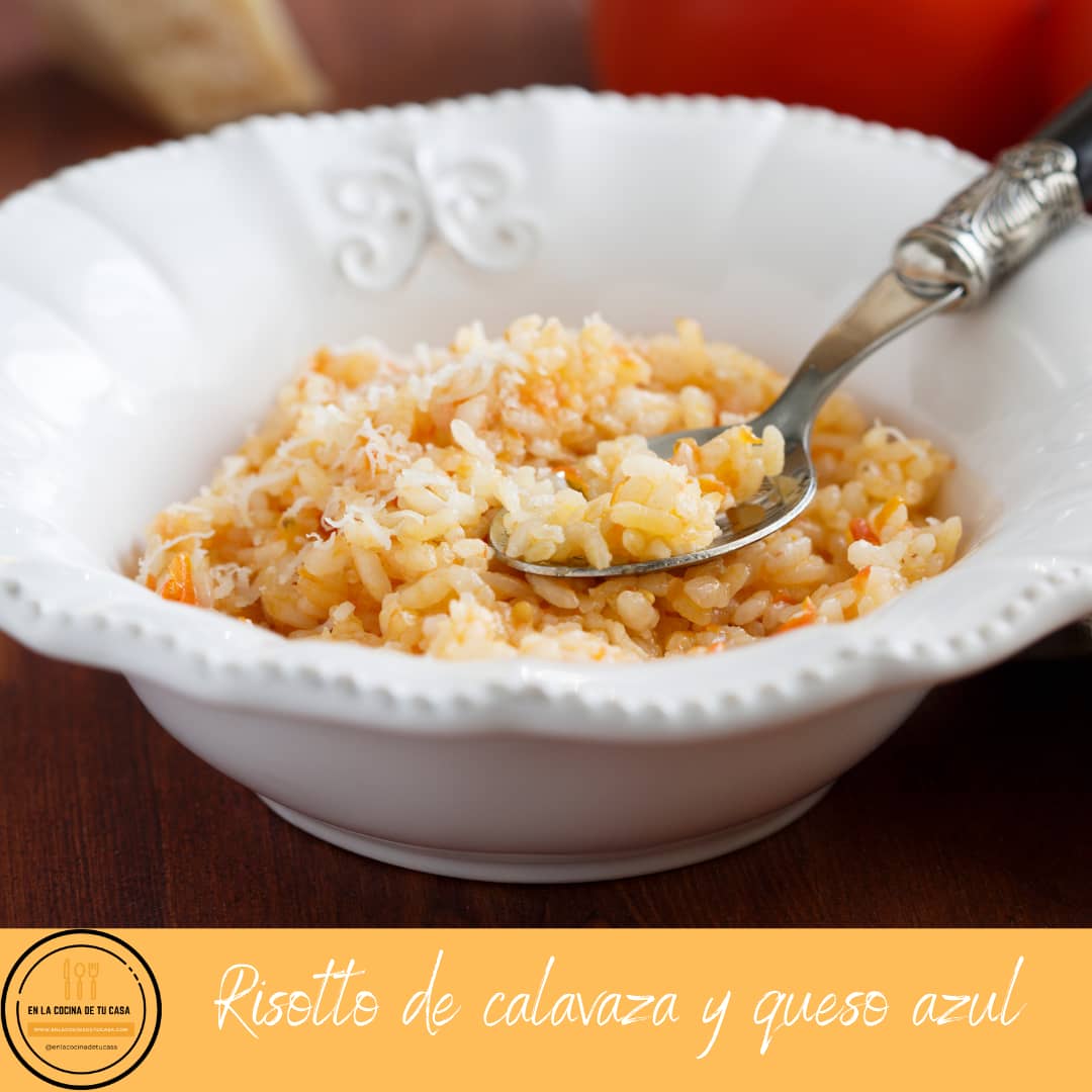 Risotto de calabaza y queso azul