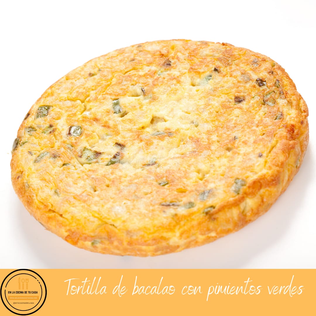 tortilla de bacalao con pimientos